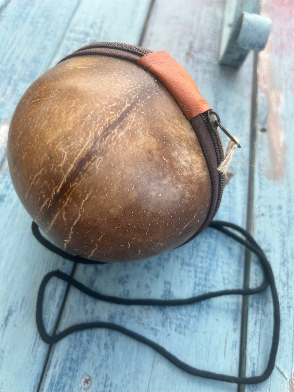 Handcrafted vintage authentic Coconut Shell purse mini Bag